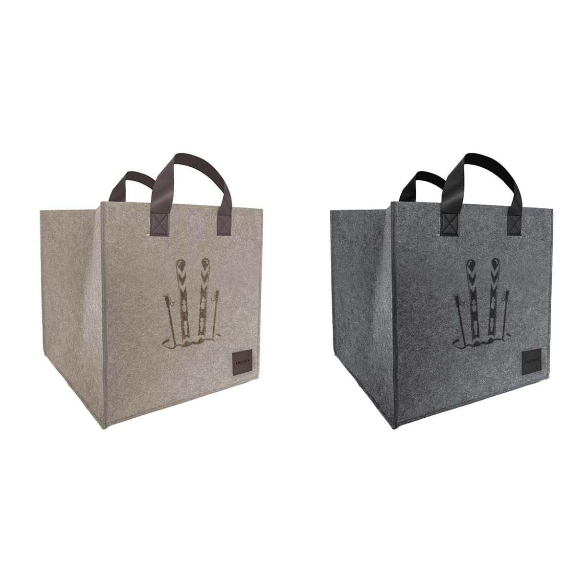 Immagine del prodotto Cesta Portariviste - Porta Legna modello Cube Sciatore (2 Colori) | Daunex
