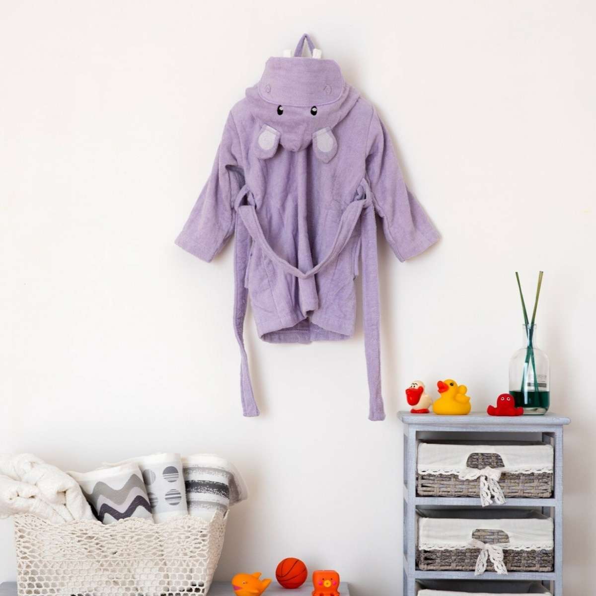 Immagine variante 0-2 - Accappatoio Bimbo Baby Animals Hippo 100% Cotone - 4 Taglie | Pietro Zanetti Home