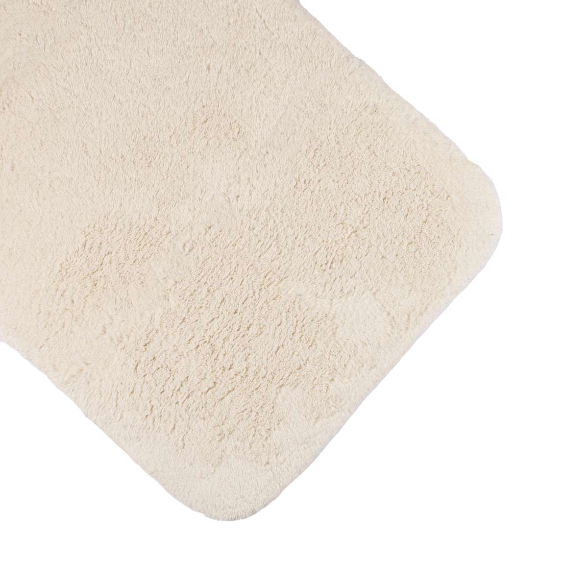 Immagine variante 70x130 cm - Tappeto Bagno Soffio Avorio 100% Cotone con Antiscivolo - 3 Misure | Cavalieri Spa