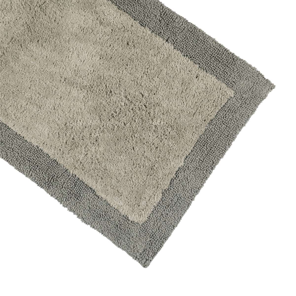 Immagine variante 70x130 cm - Tappeto Bagno Shade Pistacchio-Muschio in 100% Cotone con Antiscivolo - 3 Misure | Cavalieri Spa