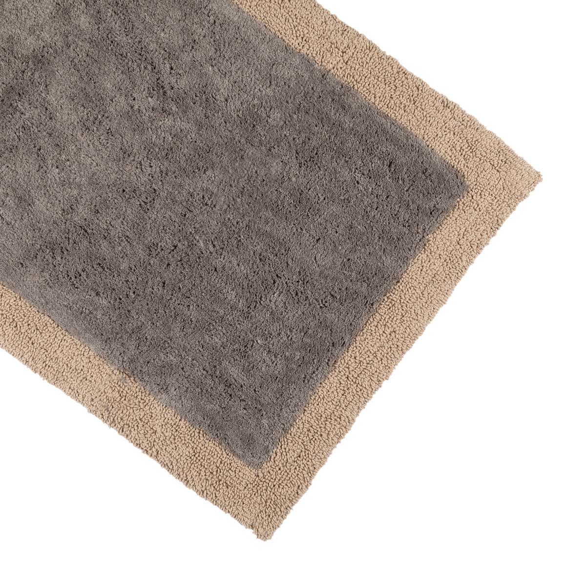Immagine variante 70x130 cm - Tappeto Bagno Shade Grigio in 100% Cotone con Antiscivolo - 3 Misure | Cavalieri Spa