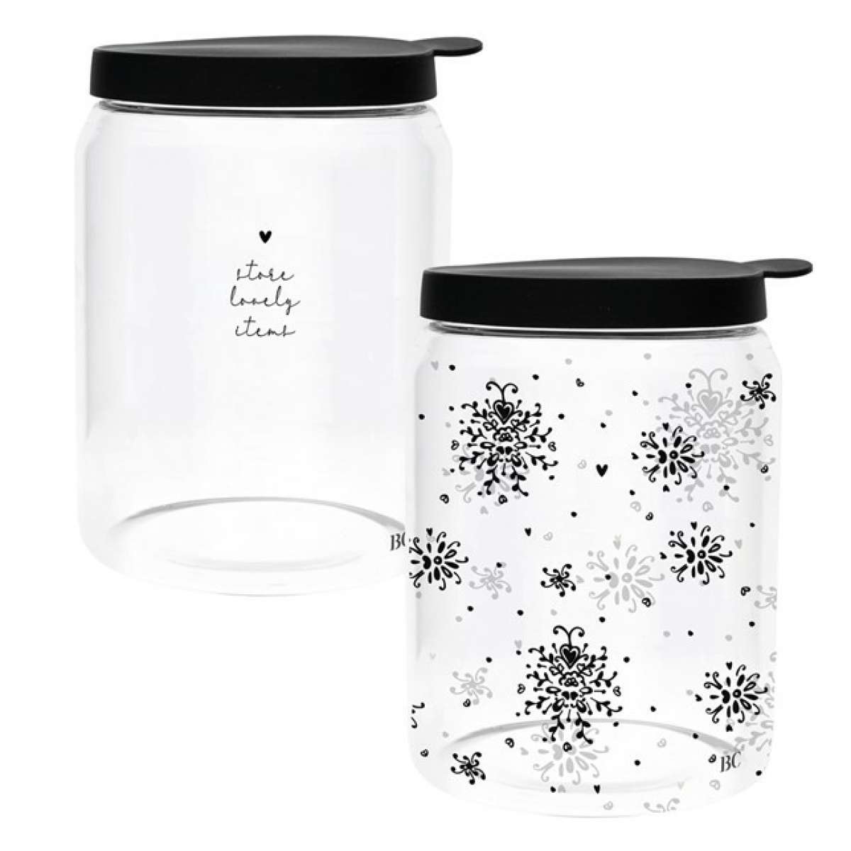 Immagine variante Store lovely items - Barattolo in Vetro Large Primavera con Coperchio Ermetico in Silicone Nero | Bastion Collections