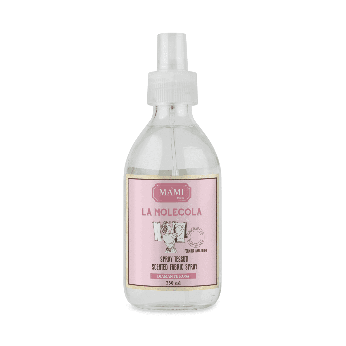 Immagine variante Diamante Rosa - Spray Tessuti La Molecola 250 ml - 8 Fragranze | Mami Milano
