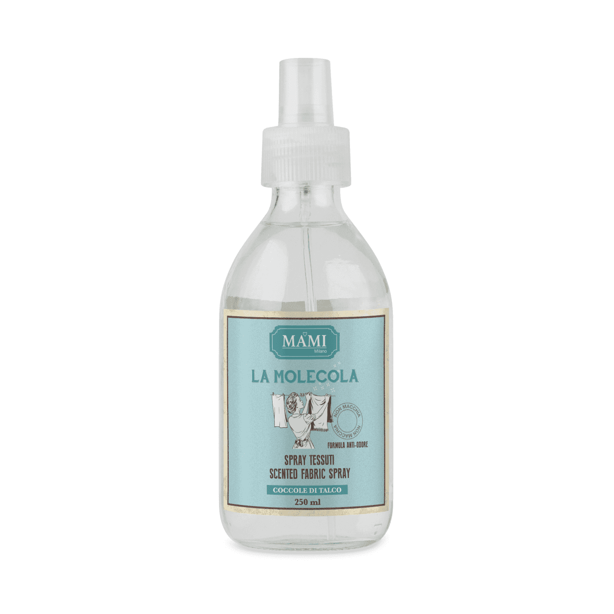 Immagine variante Coccole di Talco - Spray Tessuti La Molecola 250 ml - 8 Fragranze | Mami Milano