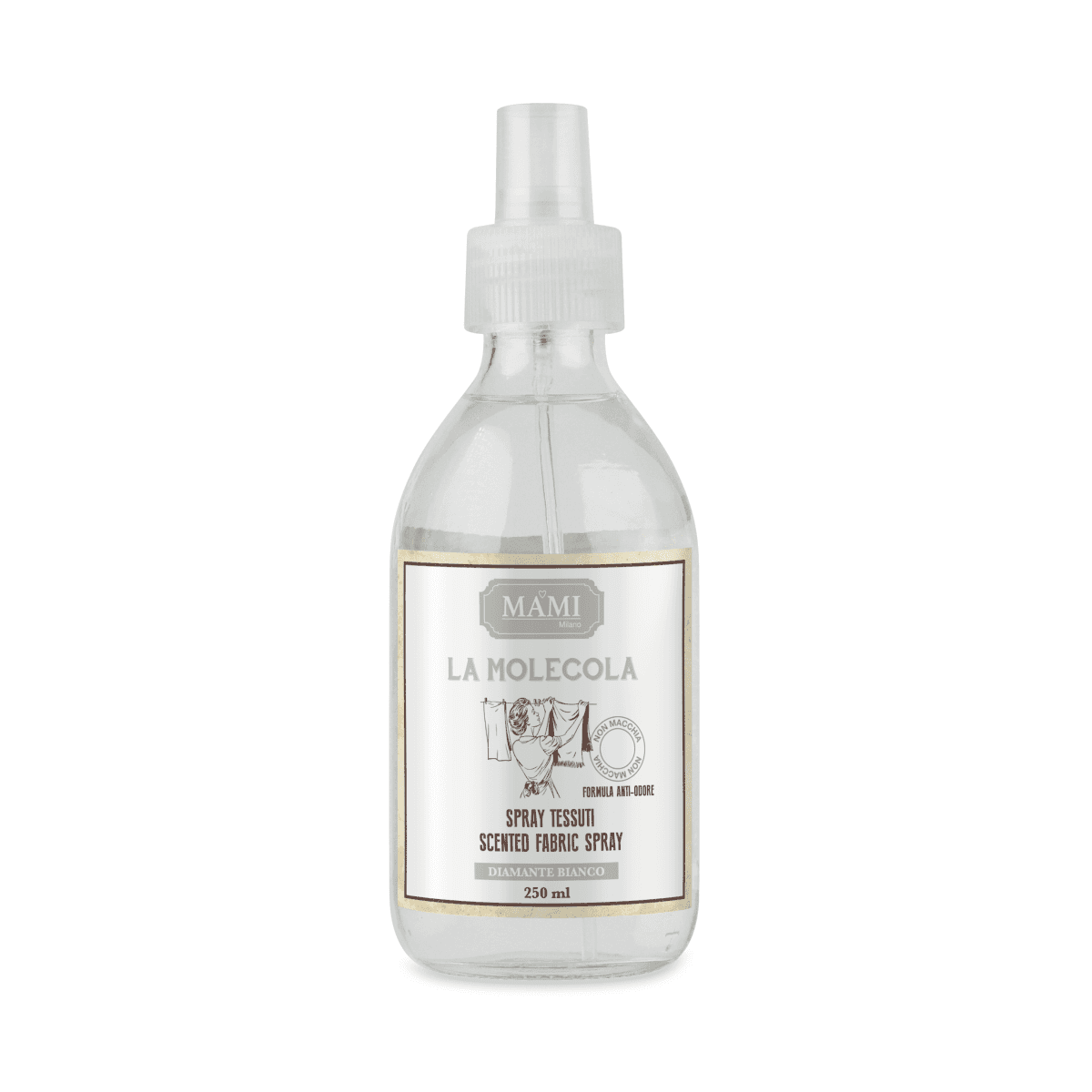 Immagine variante Diamante Bianco - Spray Tessuti La Molecola 250 ml - 8 Fragranze | Mami Milano