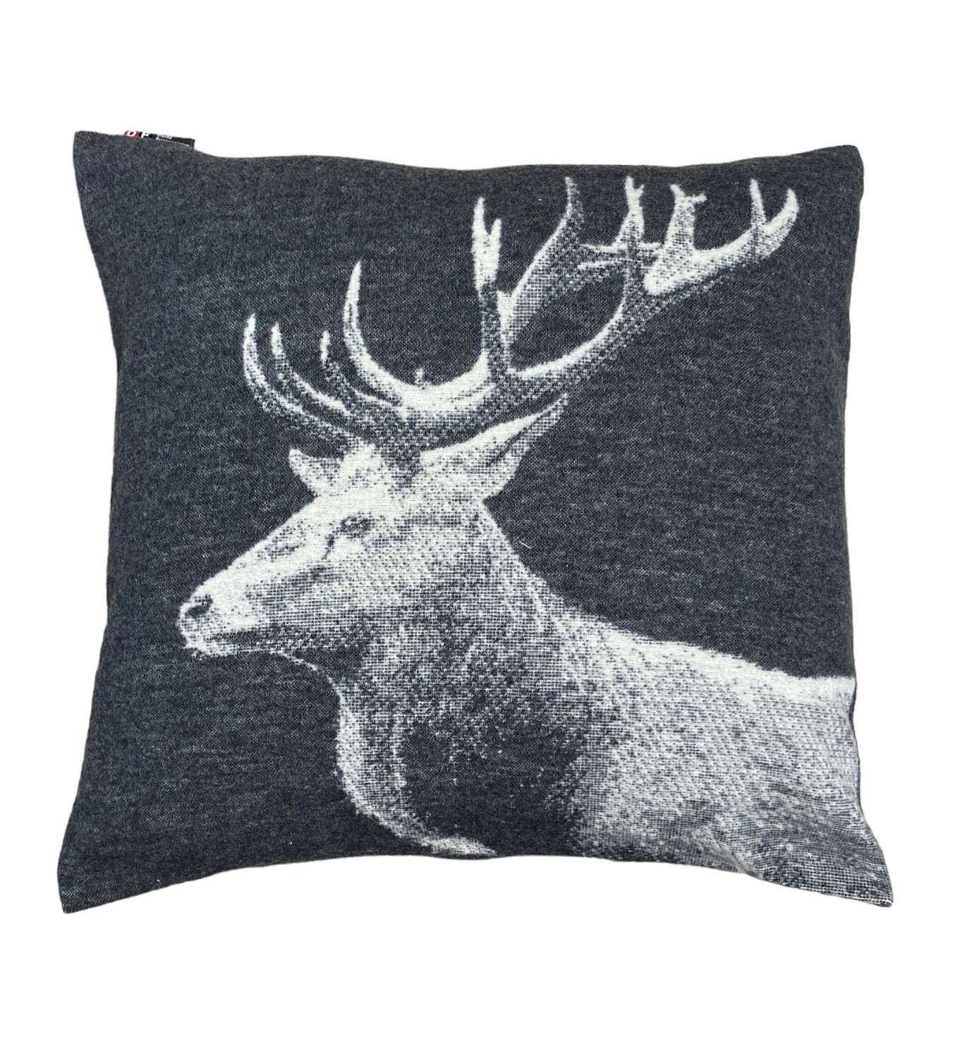 Federa Per Cuscino Quadrata 45x45 Cm Con Testa Di Cervo Colorato, Design Animali Selvatici, Morbida In Misto Lino E Cotone, Per Divano E Letto