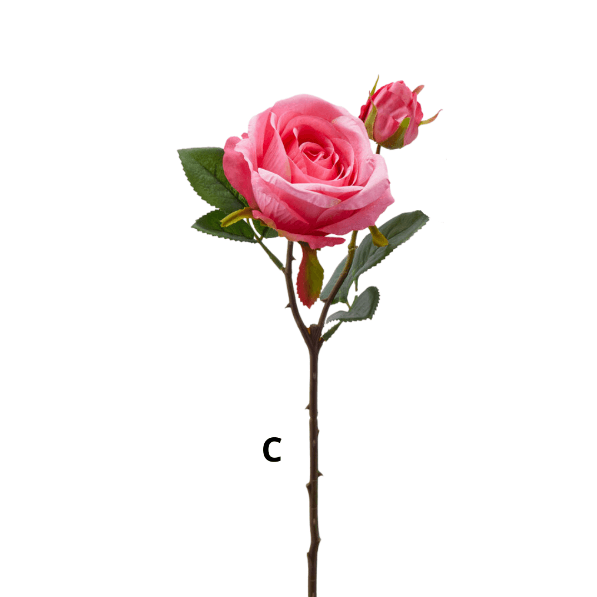 Immagine variante C - Rosa con Bocciolo Artificiale h 50 cm - 6 Colori | EDG Enzo De Gasperi