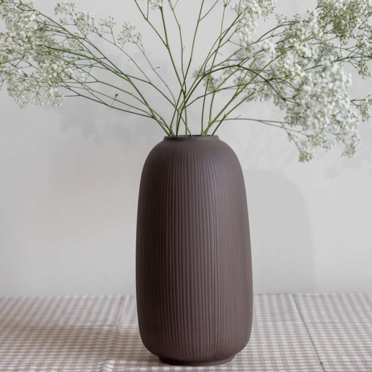 Immagine variante L - Vaso Aby Marrone in Ceramica opaca - 3 Misure | Storefactory