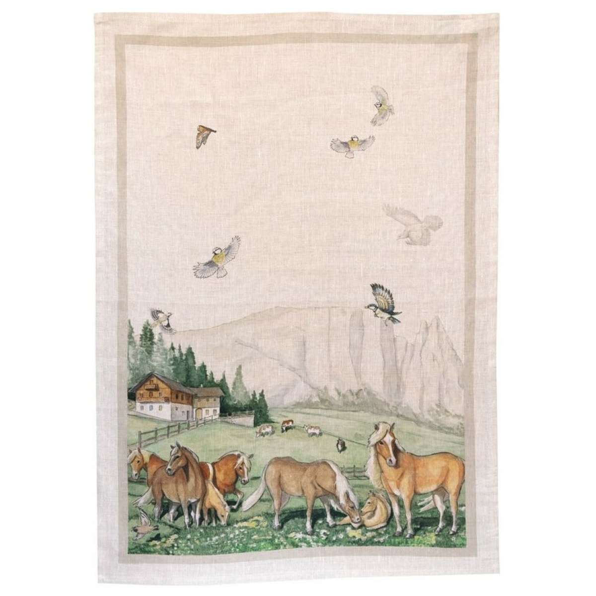 Immagine variante Cavalli - Strofinaccio in Lino Maso 50x70 cm - 2 Varianti | Tessitura Toscana Telerie