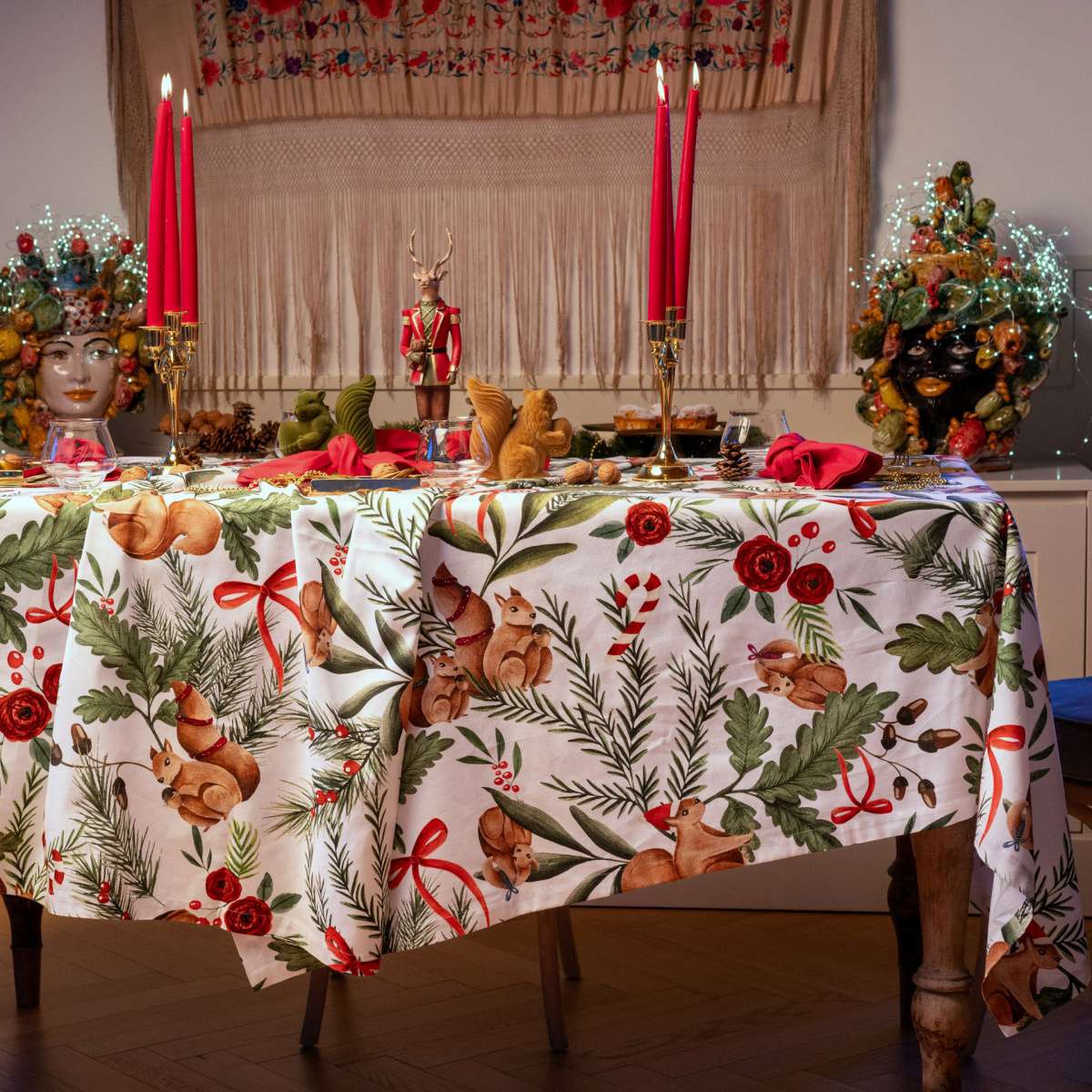 Immagine variante 170x310 cm - Tovaglia Rettangolare Nutnook in 100% Cotone | Tessitura Toscana Telerie