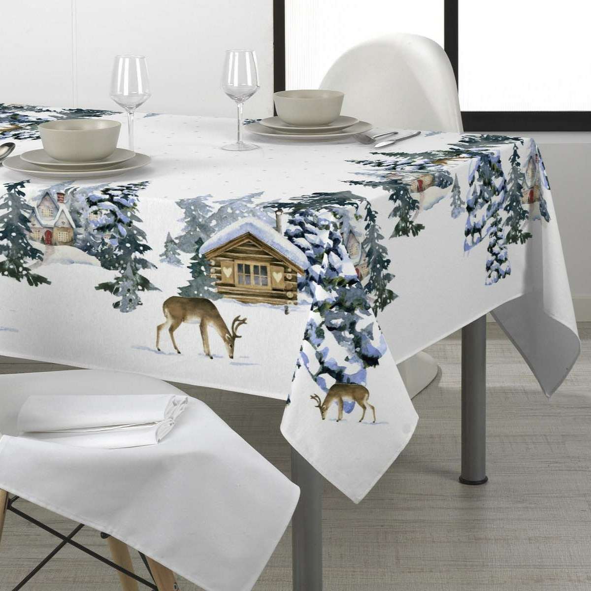 Immagine variante 150x230 cm - Tovaglia Rettangolare Autunno in 100% Cotone - 2 Misure | Daunex