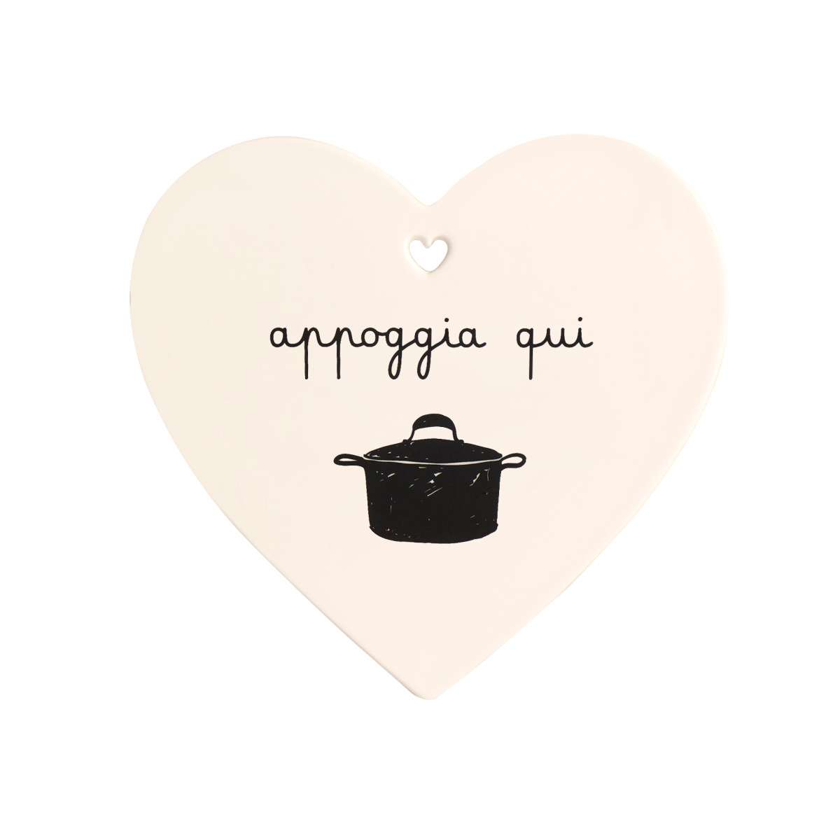 Immagine del prodotto Sottopentola Cuore Appoggia Qui 21x20 cm | Simple Day