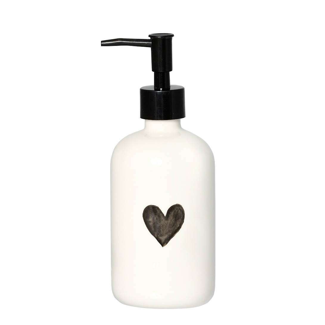 Immagine principale di Dispenser Sapone in Ceramica Cuore Grigio | Simple Day