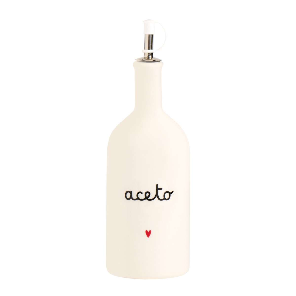Immagine del prodotto Bottiglia Aceto CUORE in Ceramica 600 ml | Simple Day