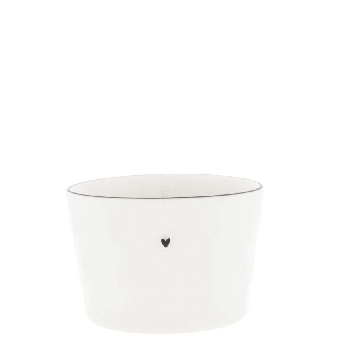 Immagine principale di Ciotola in Ceramica Bianca con Cuoricino Nero | Bastion Collections