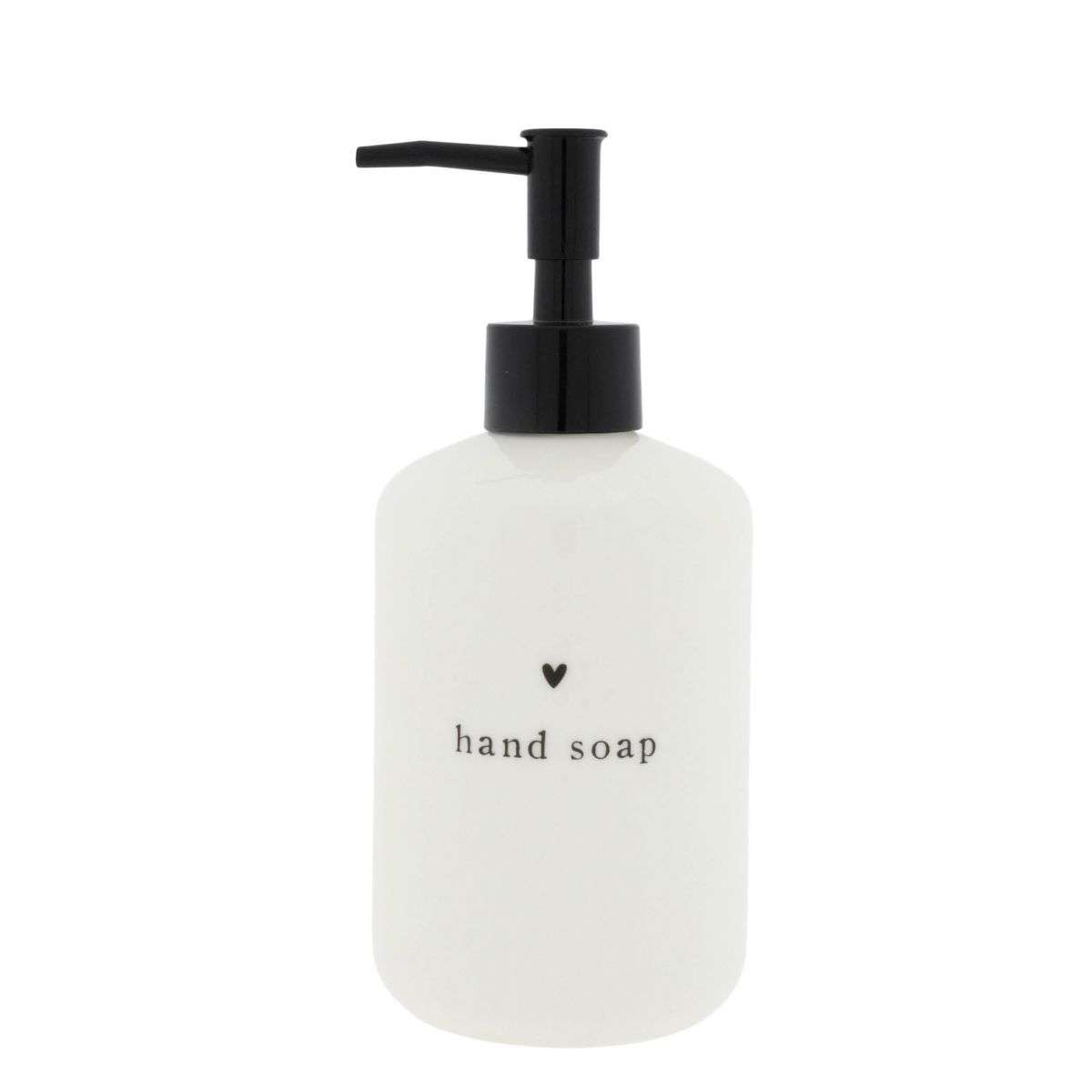 Immagine principale di Dispenser Sapone in Ceramica Hand Soap e Cuoricino Nero | Bastion Collections