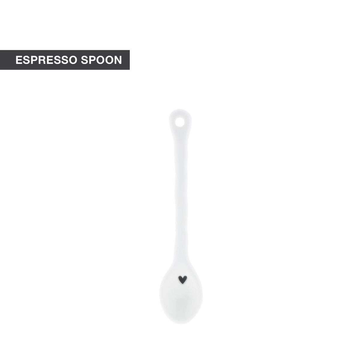Immagine principale di Cucchiaino Espresso Bianco in Ceramica Opaca 10 cm | Bastion Collections