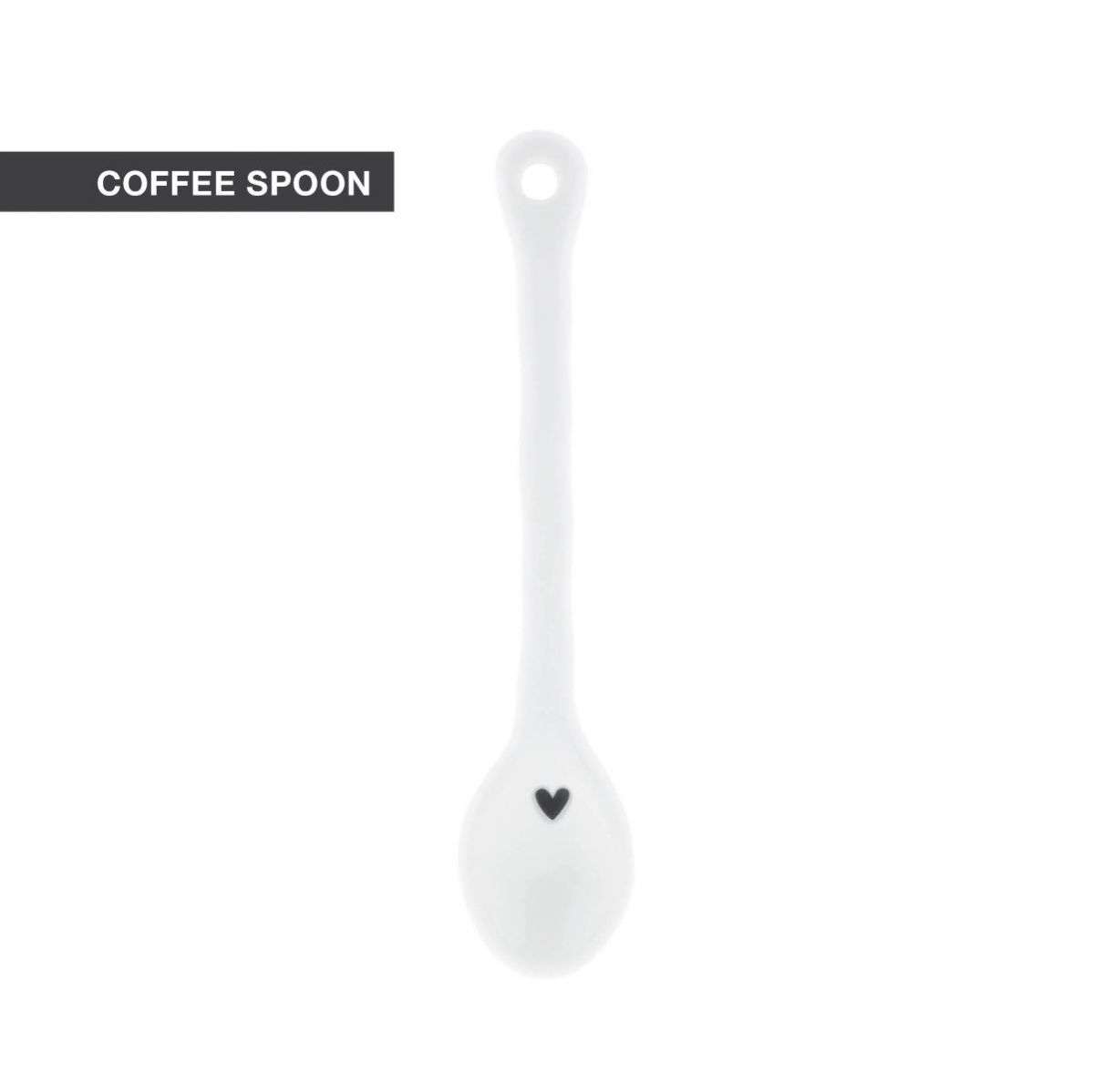 Immagine principale di Cucchiaino Espresso Bianco in Ceramica Opaca 14 cm | Bastion Collections