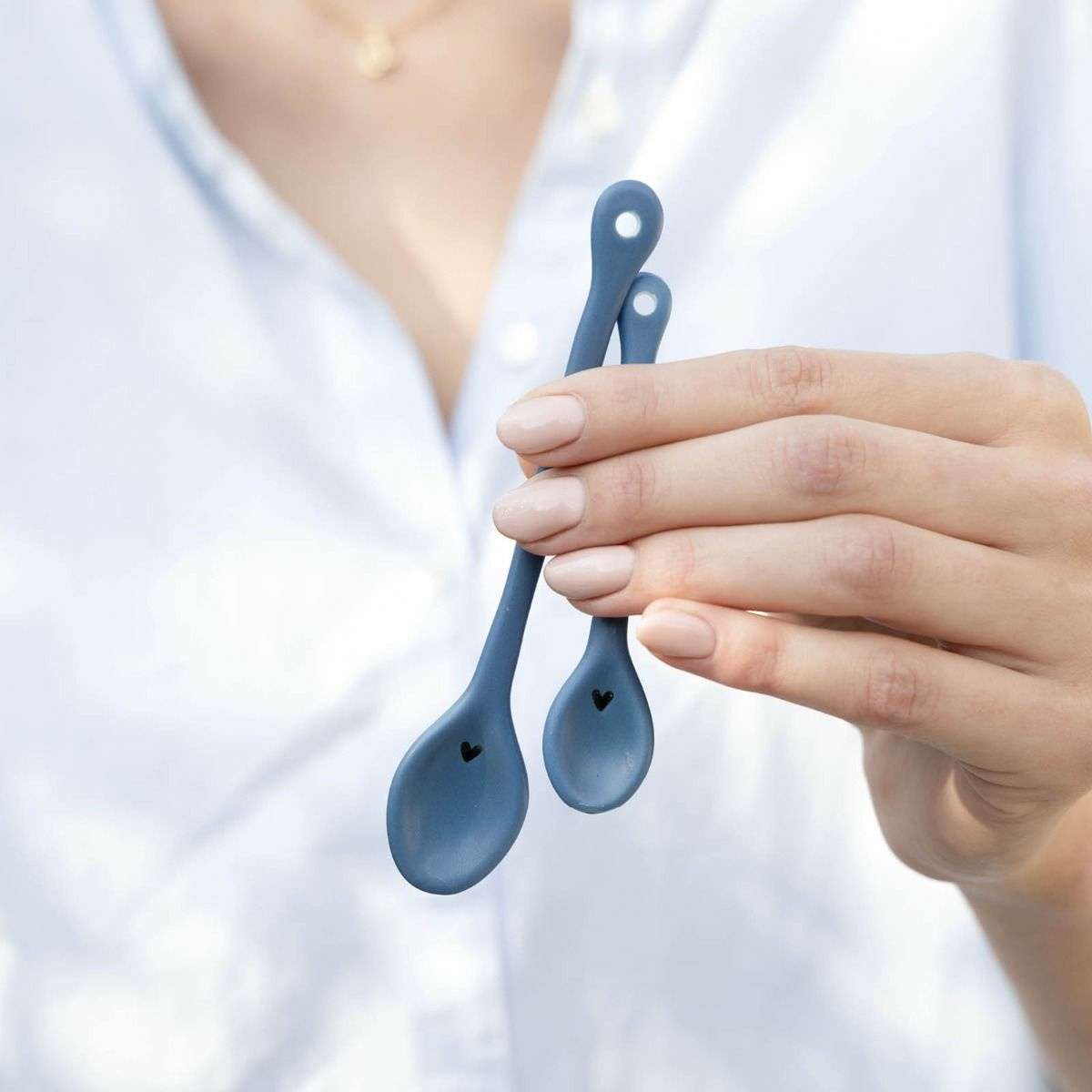 Immagine del prodotto Cucchiaino Espresso Blu in Ceramica Opaca 14 cm | Bastion Collections