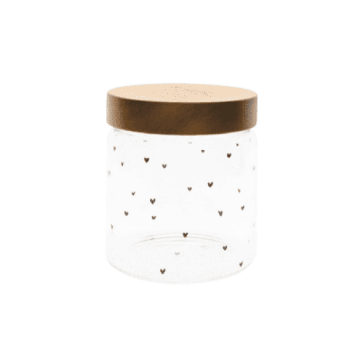 Immagine variante A - Barattolo in Vetro borosilicato Small Cuore con Tappo Ermetico in Legno - 2 Varianti | Bastion Collections