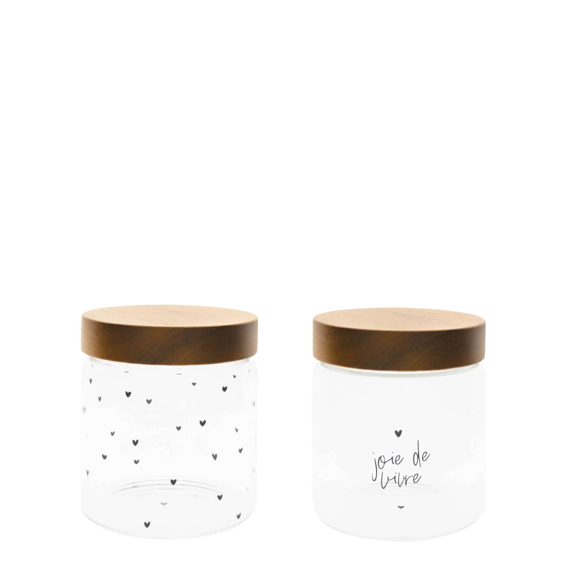 Immagine principale di Barattolo in Vetro borosilicato Small Cuore con Tappo Ermetico in Legno - 2 Varianti | Bastion Collections