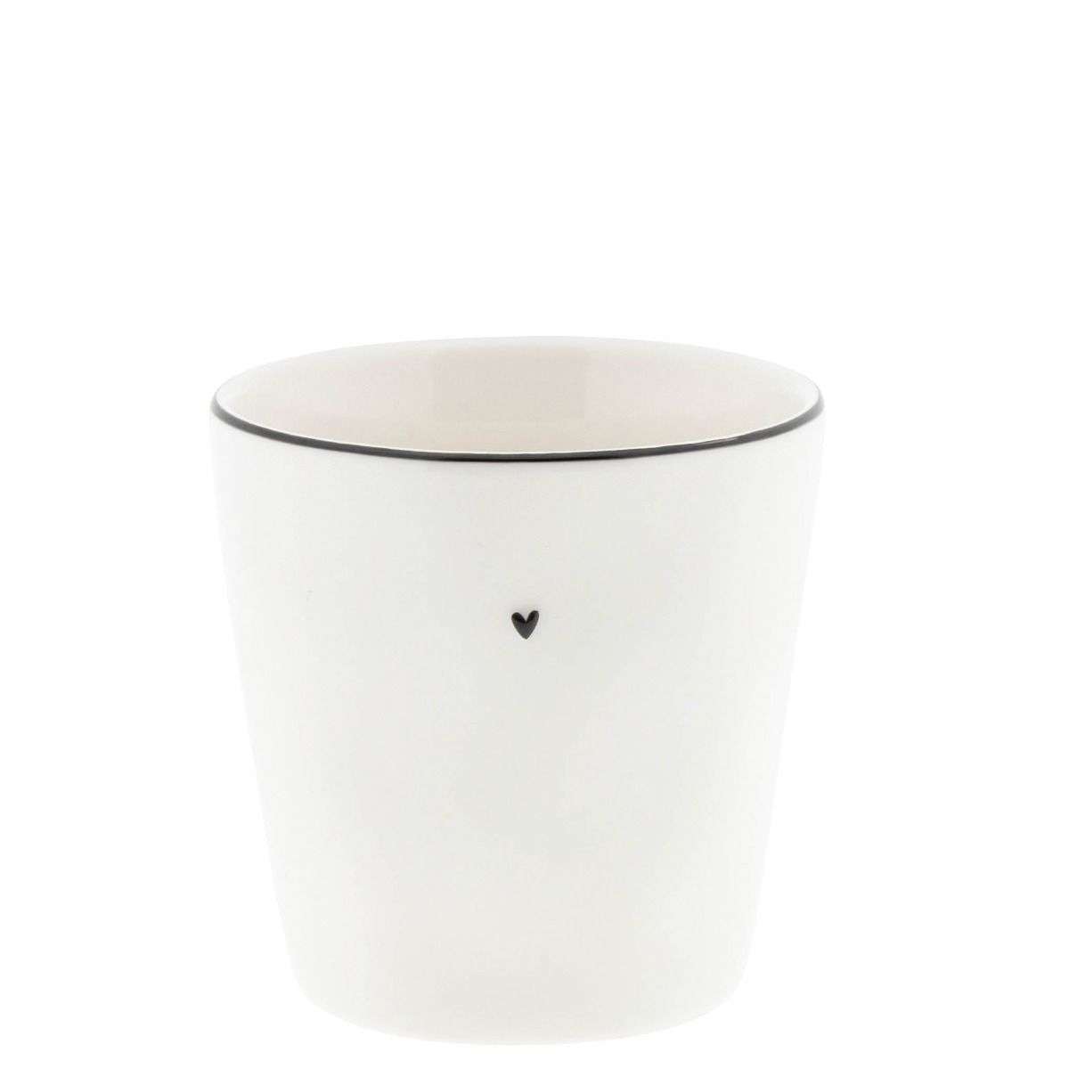 Immagine principale di Tazza Bicchiere in Ceramica Cuoricino Nero | Bastion Collections