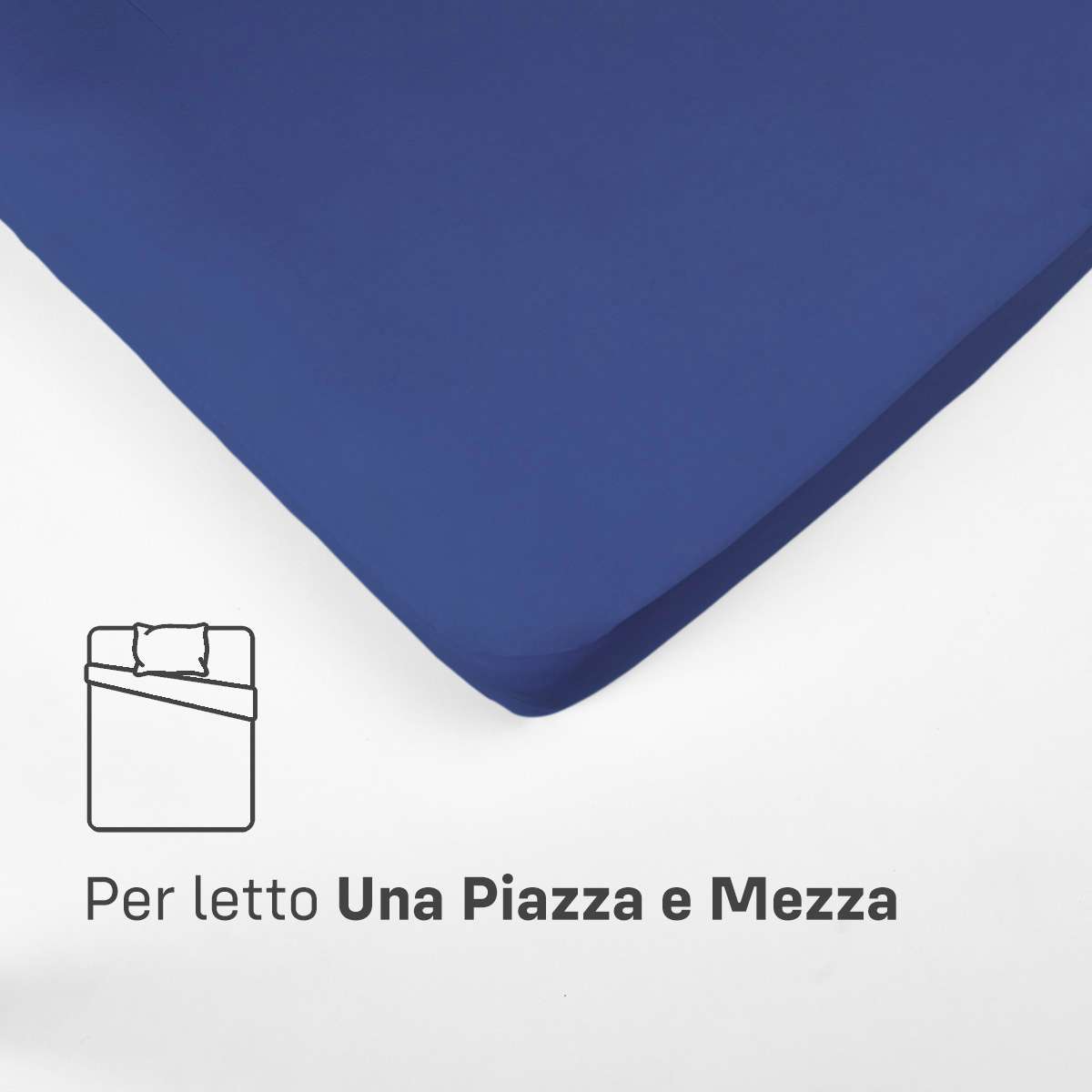 Immagine variante 239 Marine - Sotto con Angoli UNA PIAZZA E MEZZA in Cotone Jersey Elasticizzato | Pietro Zanetti Home