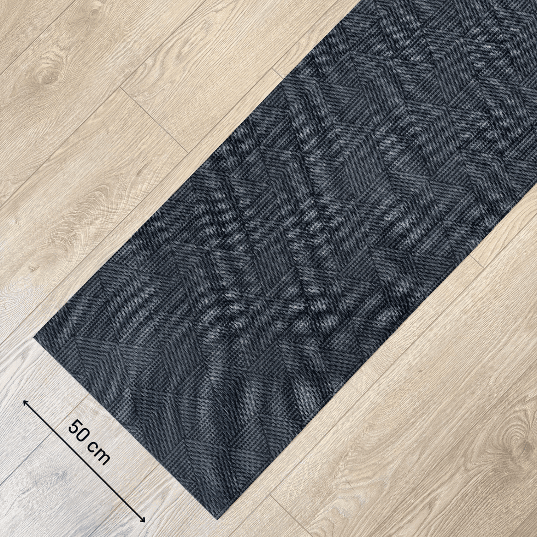 Immagine principale di Tappeto Cucina a metro PIRAMIDE BLACK in Pvc H 50 cm - scegli tu la misura | Pietro Zanetti Home
