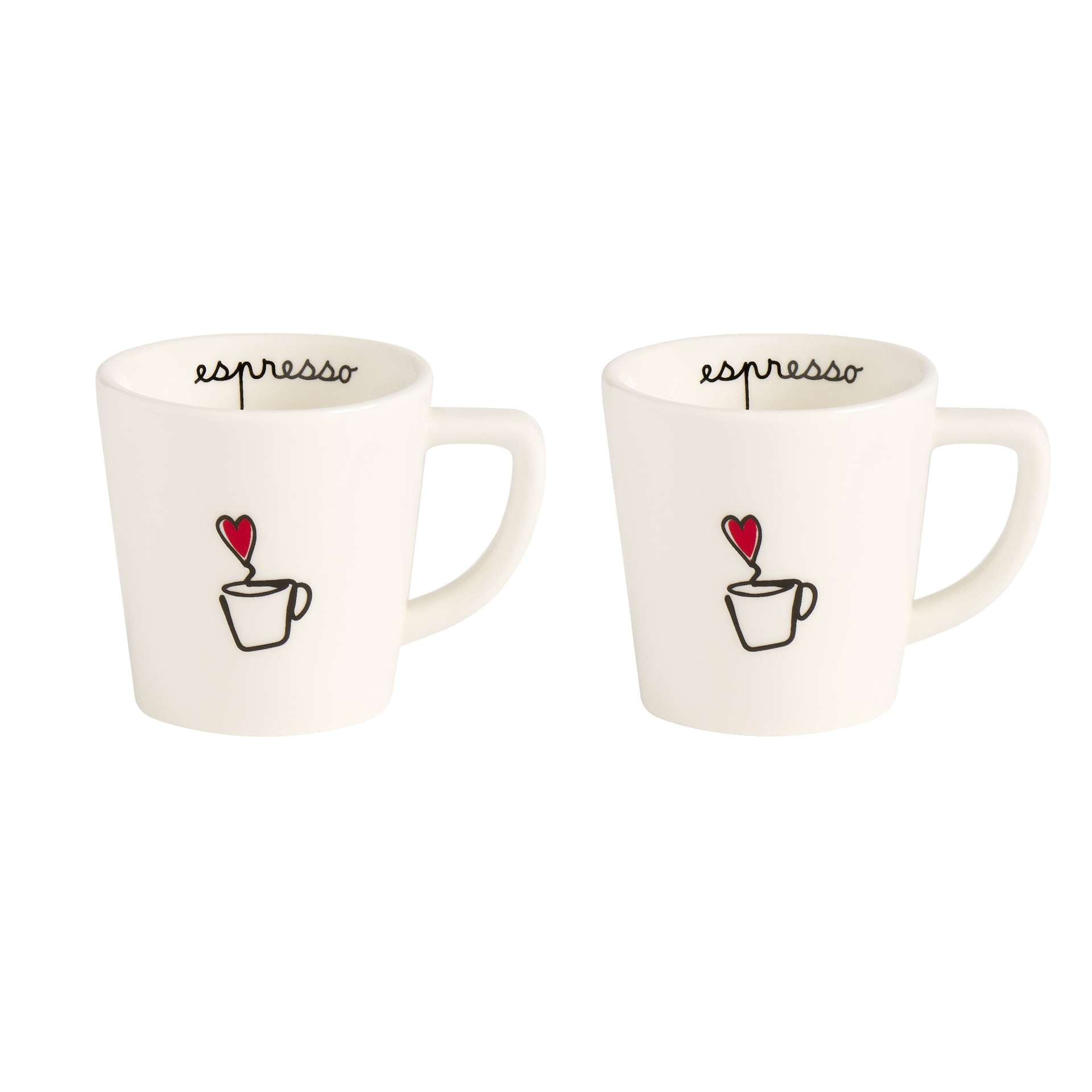Immagine principale di Set 2 Tazzine Espresso in Ceramica Tazzina 5.5xh6 cm | Simple Day