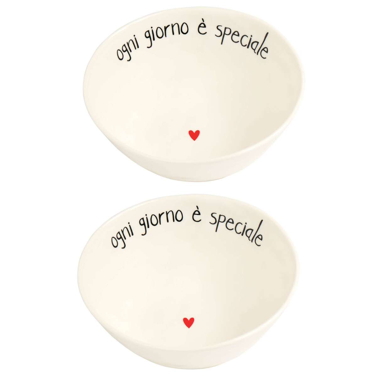 Immagine del prodotto Set 2 Ciotole in gres Diam 15,5 Ogni Giorno è Speciale | Simple Day