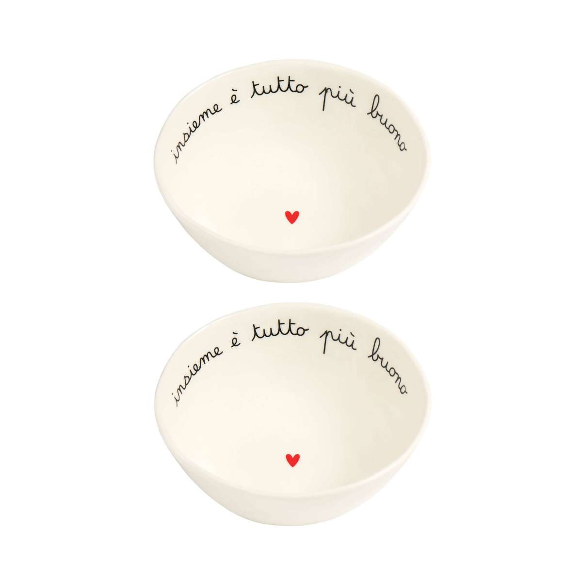 Immagine del prodotto Set 2 Ciotoline in gres  diam 12,5 cm Insieme è Tutto Più Buono | Simple Day