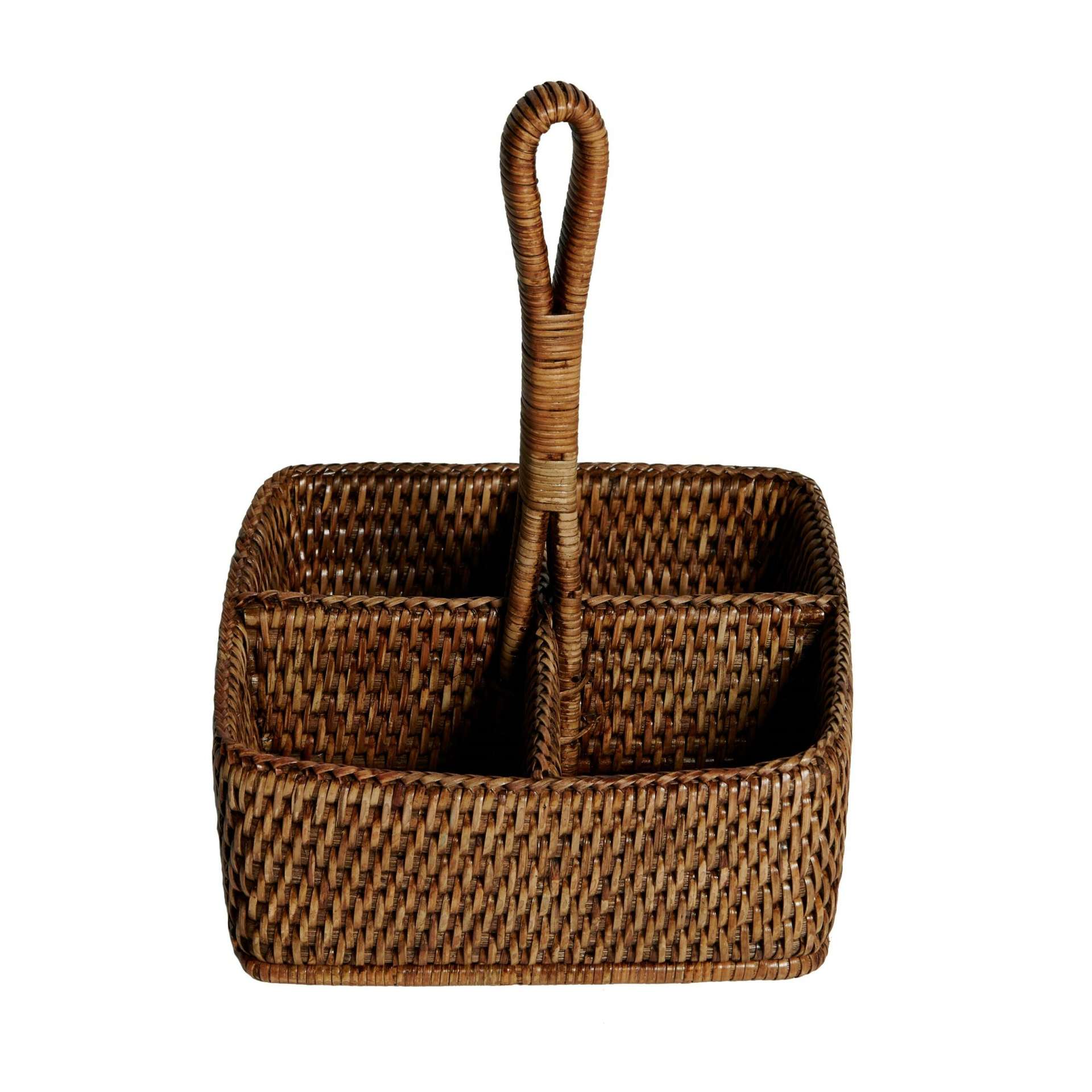 Immagine principale di Porta Condimenti Village in Rattan Naturale 20x20x24 cm | Simple Day