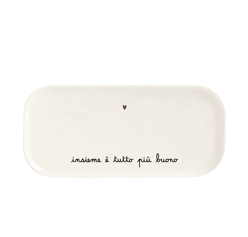 Immagine principale di Vassoio Rettangolare in Ceramica Insieme è Tutto Più Buono 31,8x15cm | Simple Day
