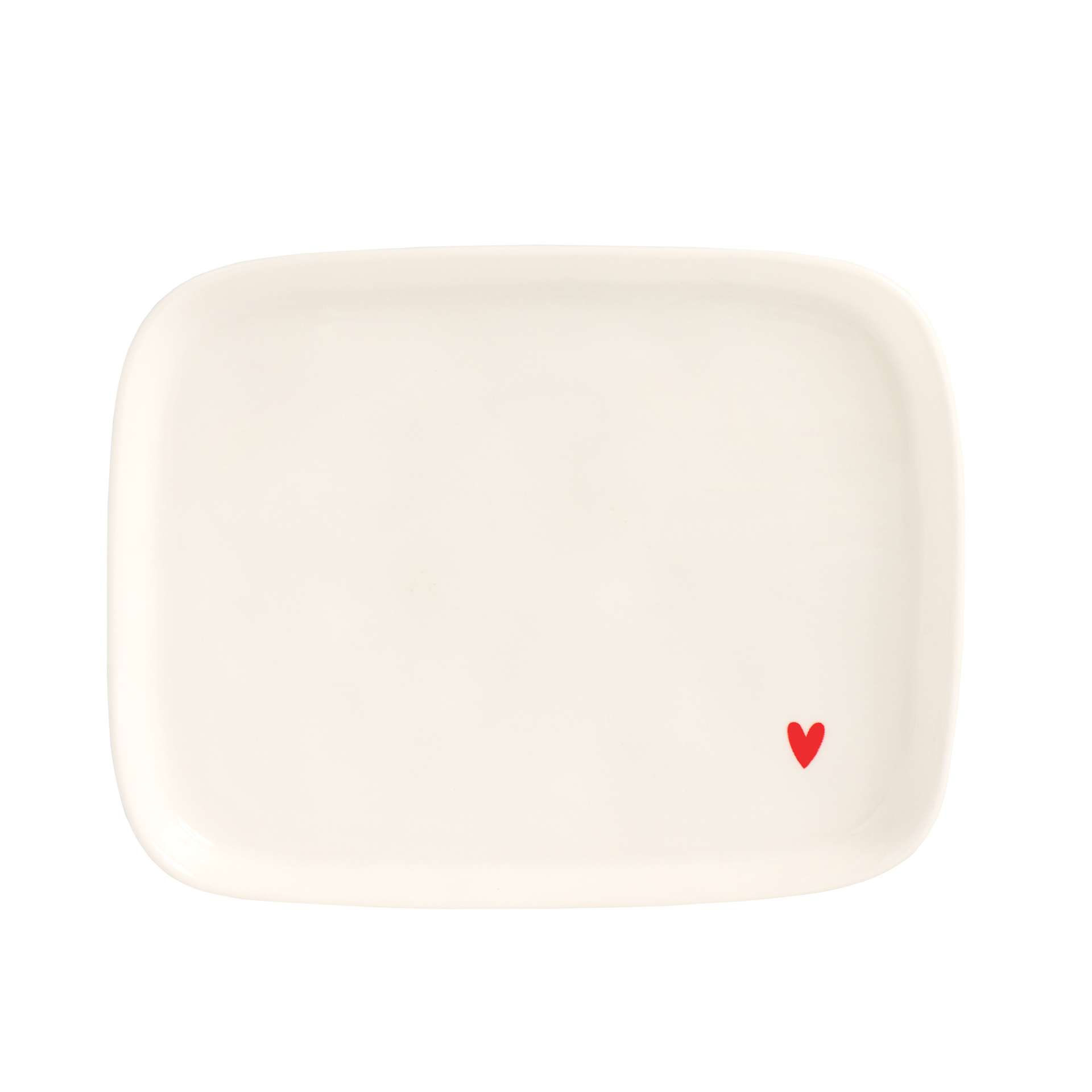 Immagine principale di Piatto Rettangolare in Ceramica Cuore Rosso | Simple Day