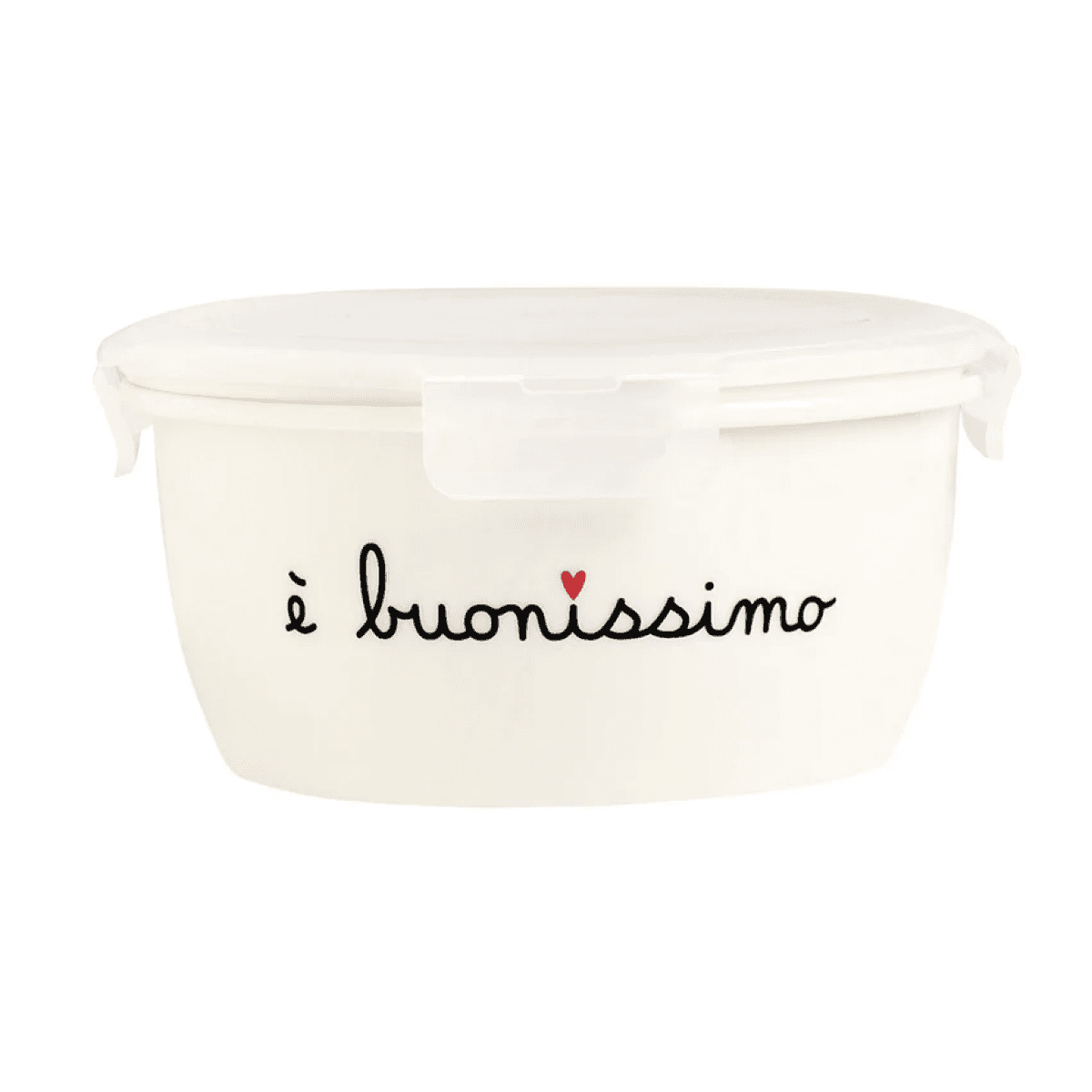 Immagine variante XL - Contenitore Rotondo in ceramica E' Buonissimo con coperchio ermetico - 2 Misure | Simple Day