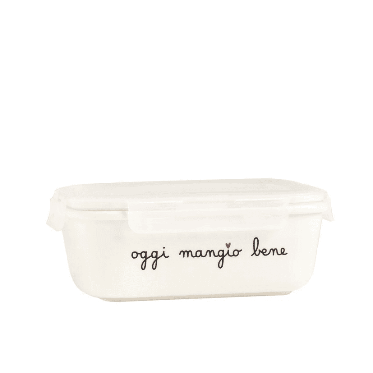 Immagine del prodotto Contenitore in ceramica Oggi Mangio Bene con coperchio ermetico - 2 Misure | Simple Day