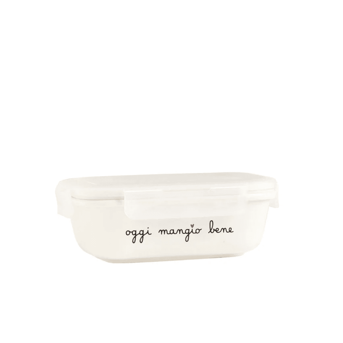 Immagine variante M - Contenitore in ceramica Oggi Mangio Bene con coperchio ermetico - 2 Misure | Simple Day