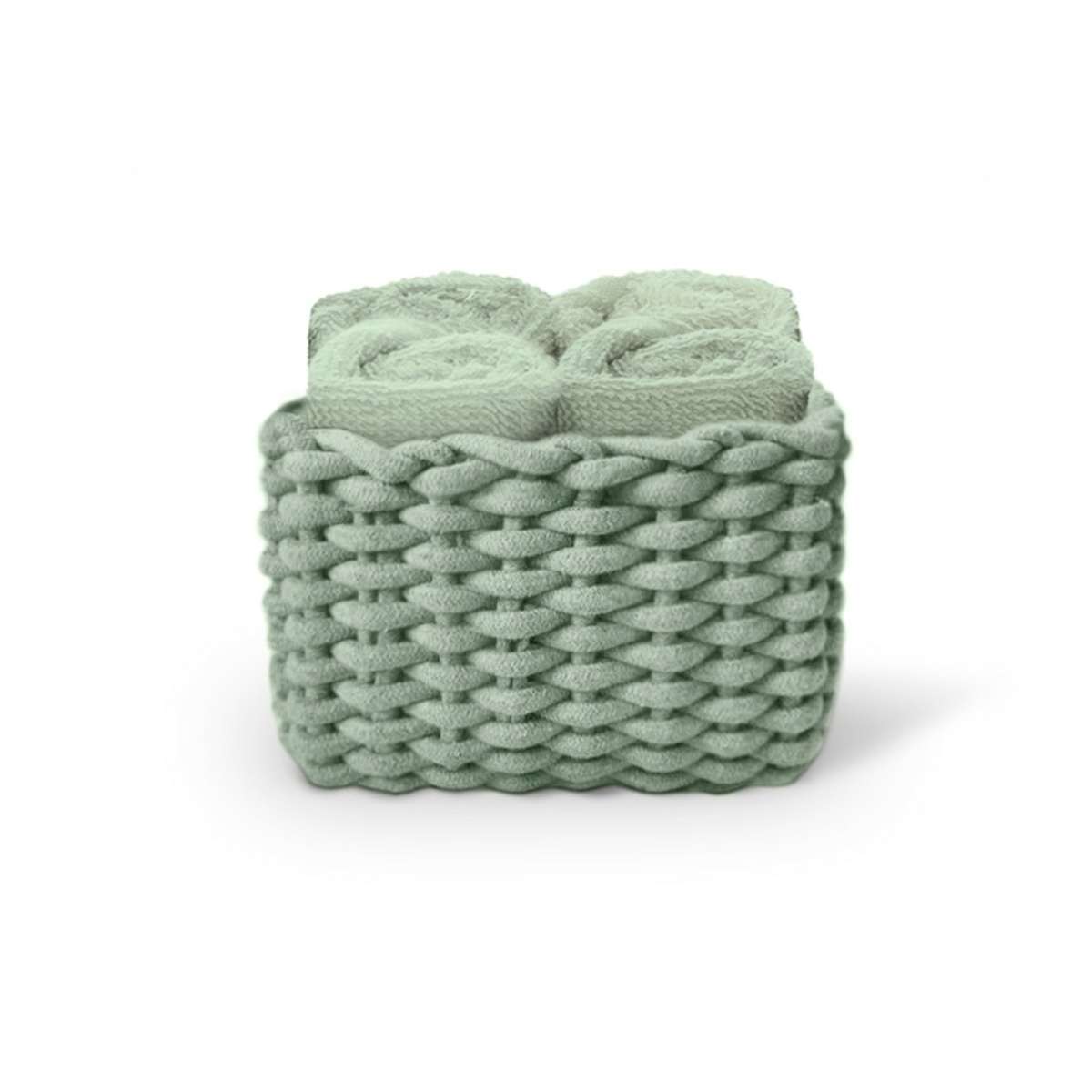 Immagine variante Salvia - Set 4 Lavette Classic con Cestino 3030 Daunex -4 Colori | Daunex