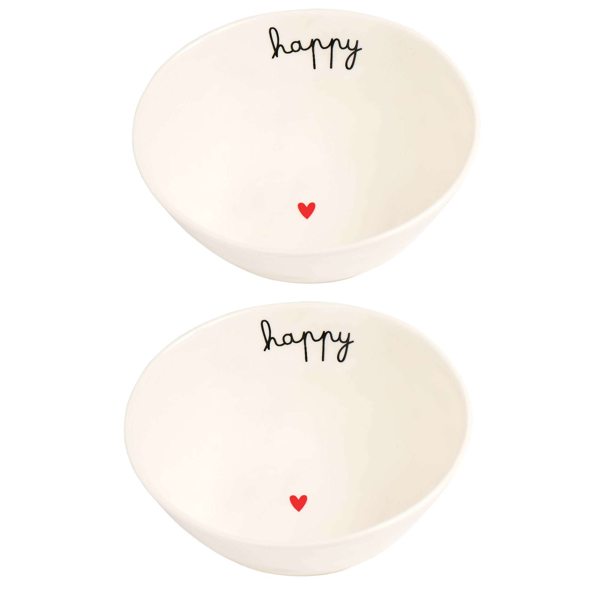 Immagine principale di Set 2 Ciotole in gres Diam 15,5 Happy | Simple Day