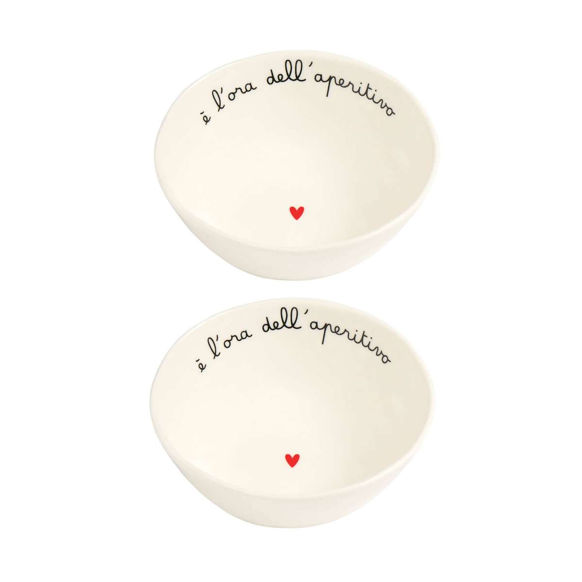Immagine del prodotto Set 2 Ciotoline in gres  diam 12,5 cm E' L' Ora dell' Aperitivo | Simple Day
