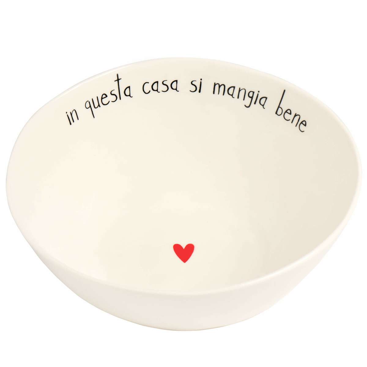 Immagine del prodotto Insalatiera in Ceramica In Questa Casa si Mangia Bene 20 cm x h 7,8 cm | Simple Day