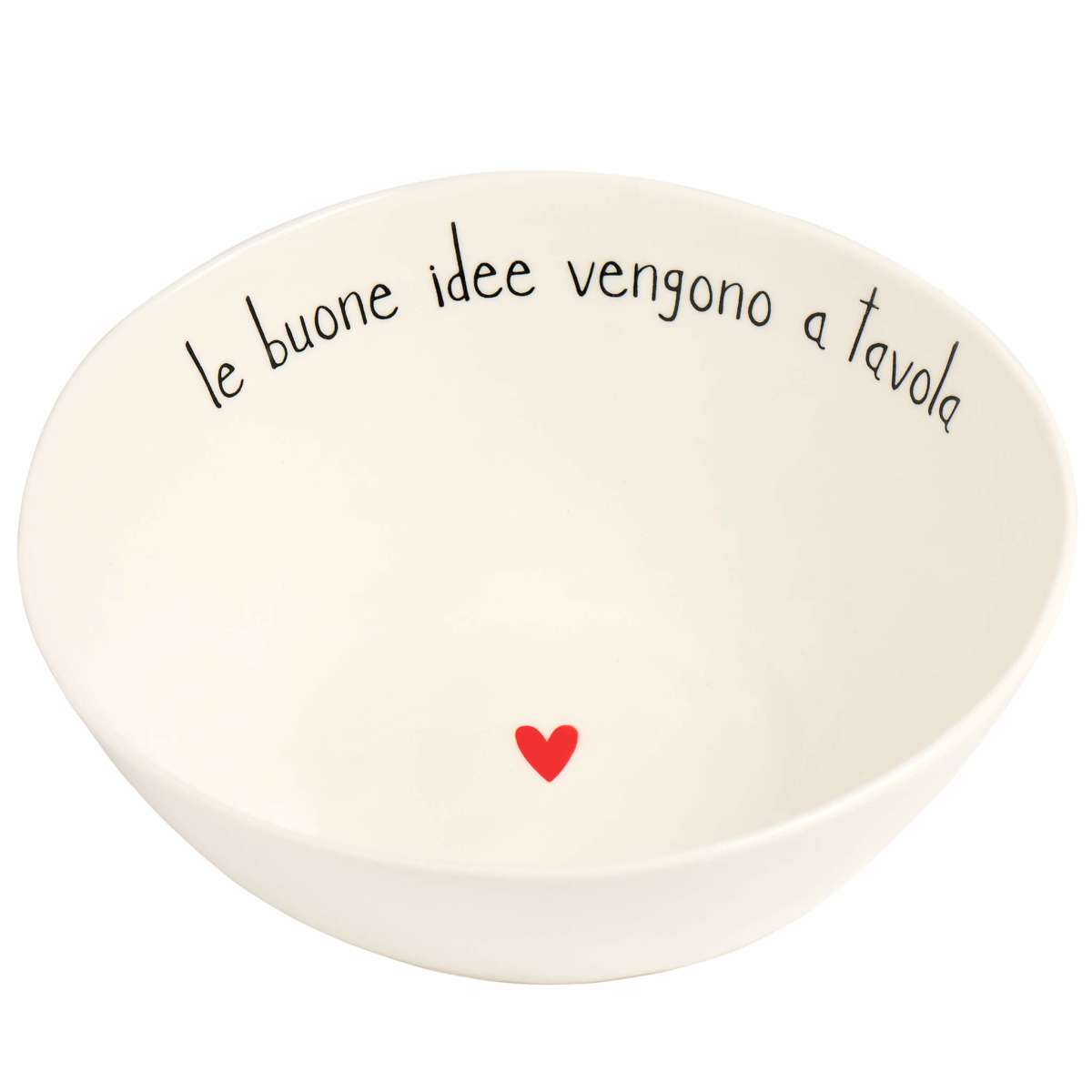 Immagine del prodotto Insalatiera in Ceramica Le Buone Idee Vengono a Tavola 20 cm x h 7,8 cm | Simple Day