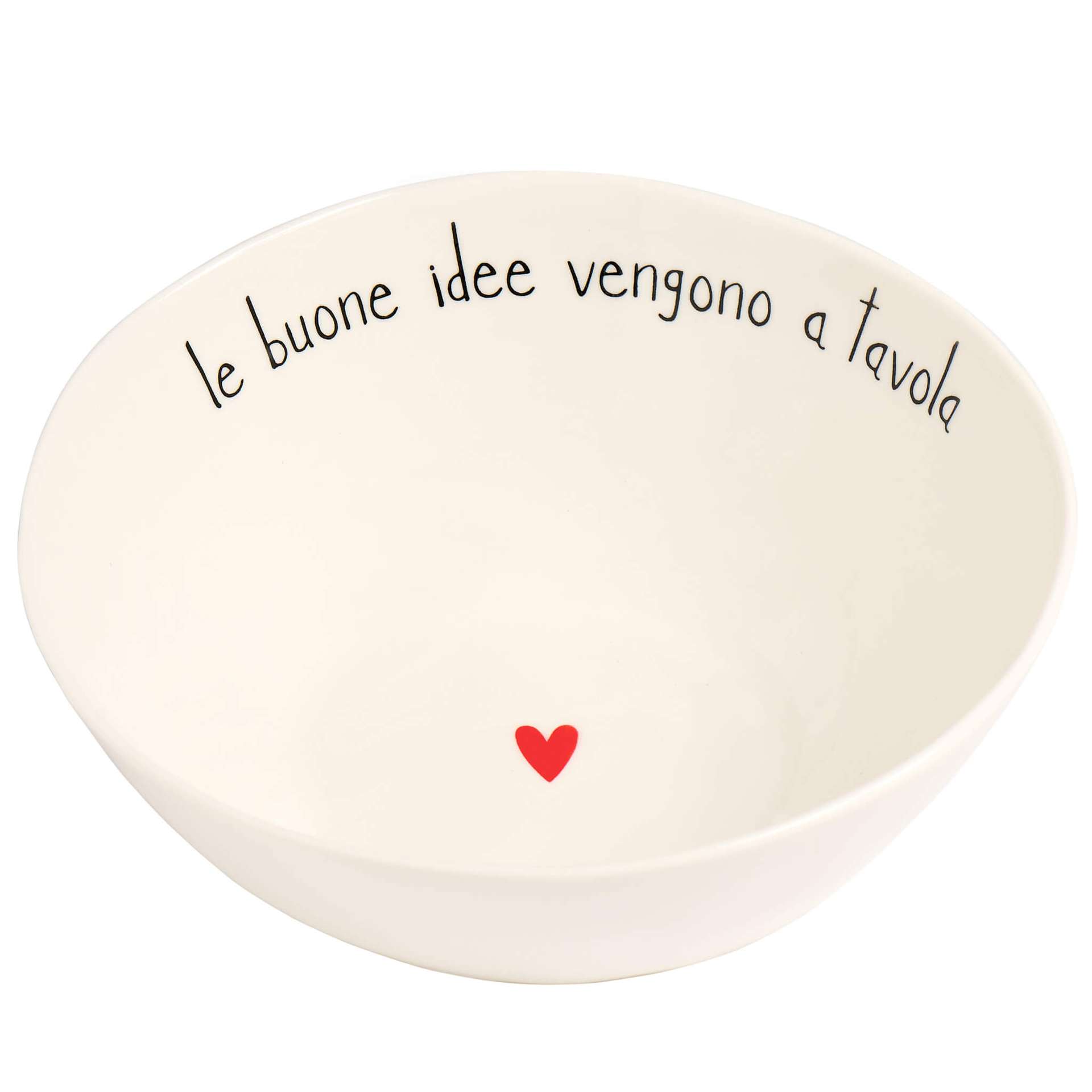 Immagine principale di Insalatiera in Ceramica Le Buone Idee Vengono a Tavola 20 cm x h 7,8 cm | Simple Day