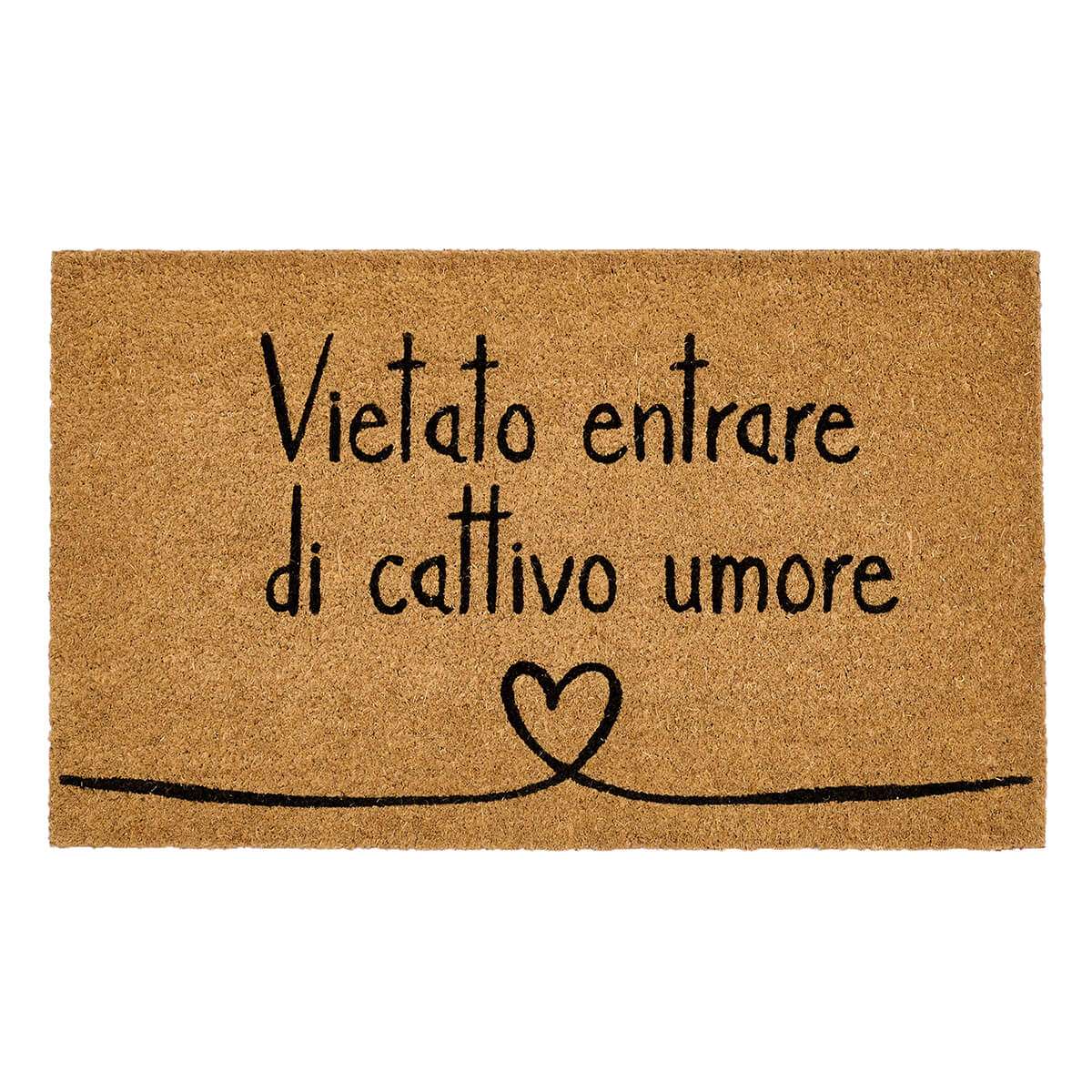 Immagine principale di Zerbino Vietato Entrare di Cattivo Umore 45x75cm | Simple Day