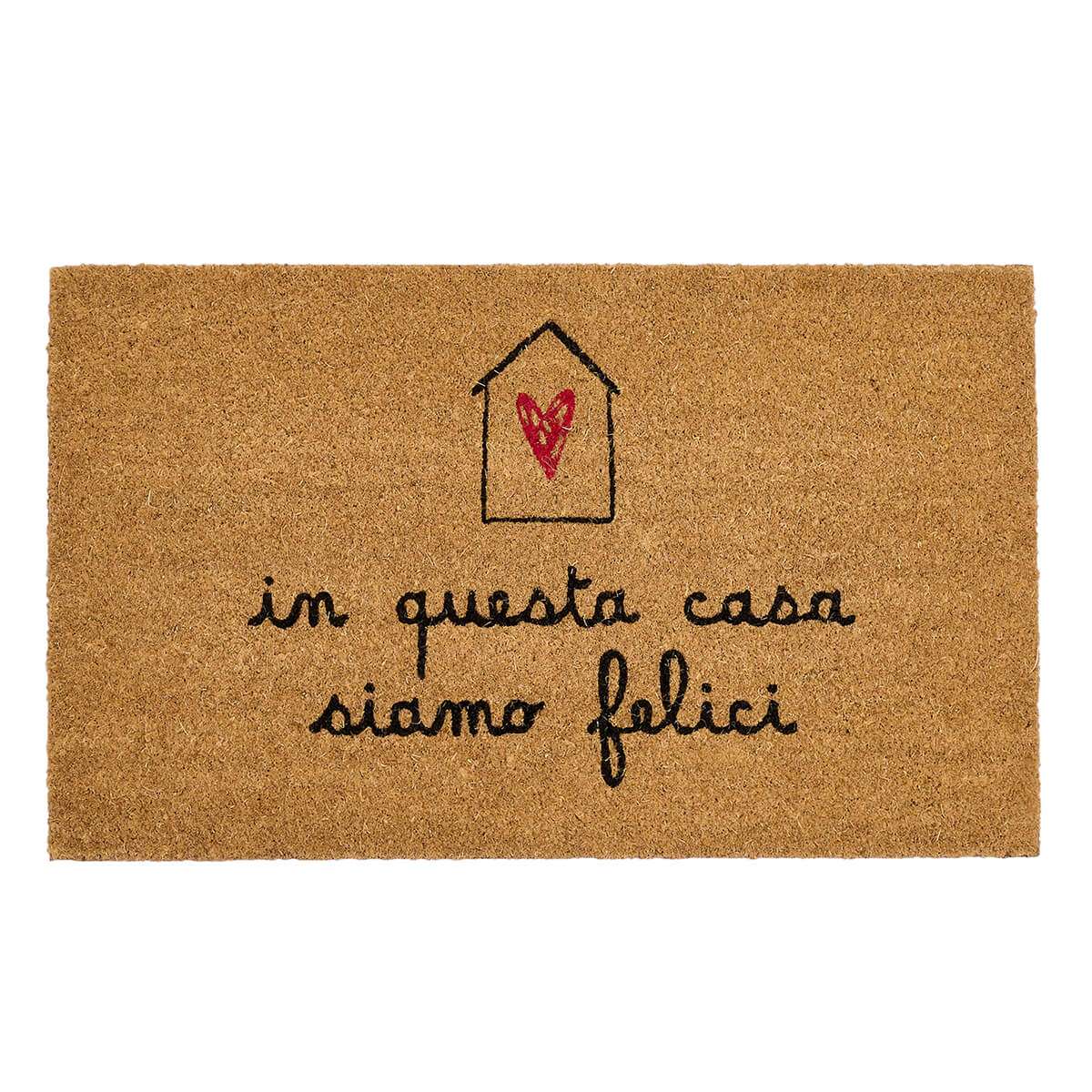 Immagine principale di Zerbino In Questa Casa Siamo Felici 45x75cm | Simple Day