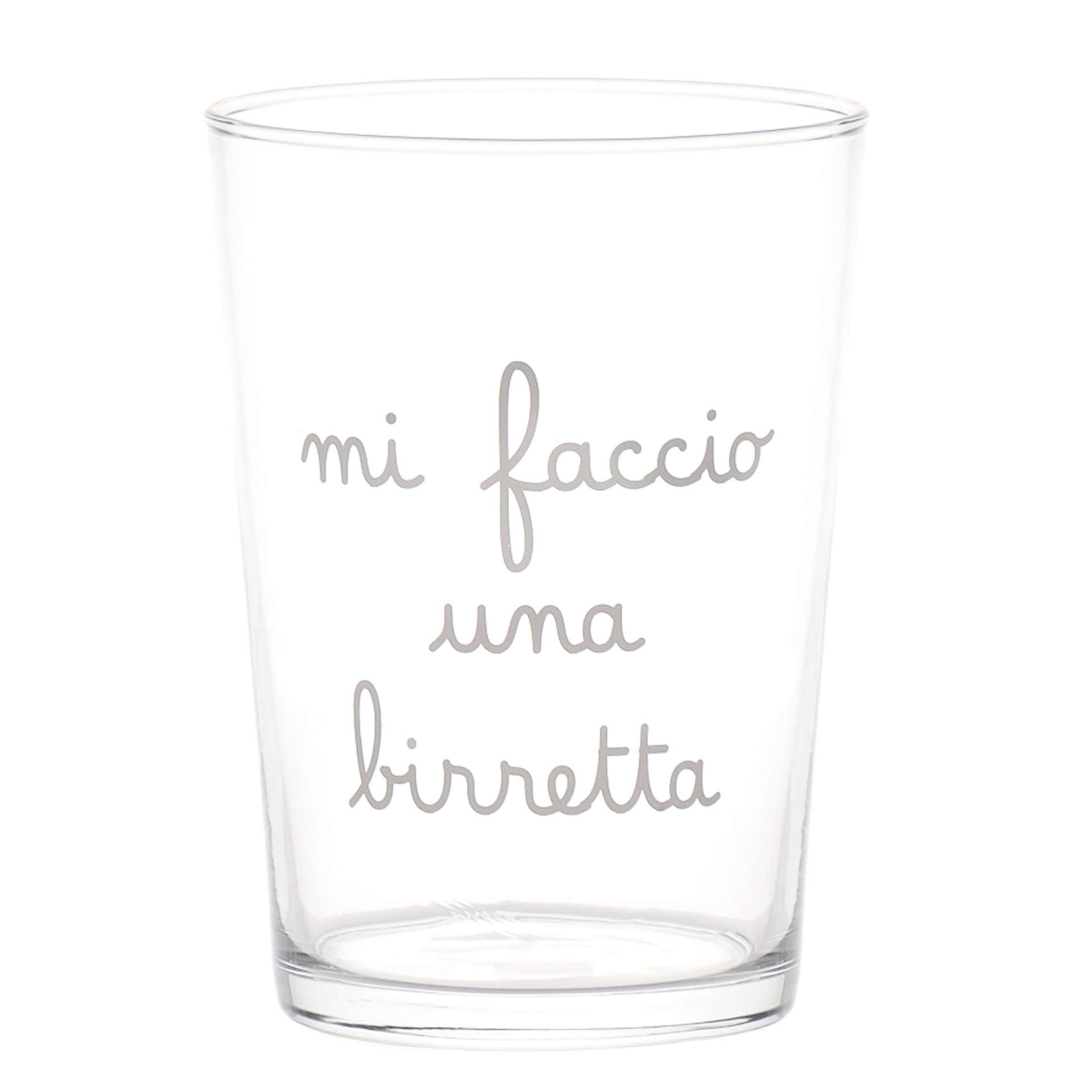 Immagine principale di Set 2 Bicchieri in vetro temperato Mi faccio una Birretta 50cl | Simple Day