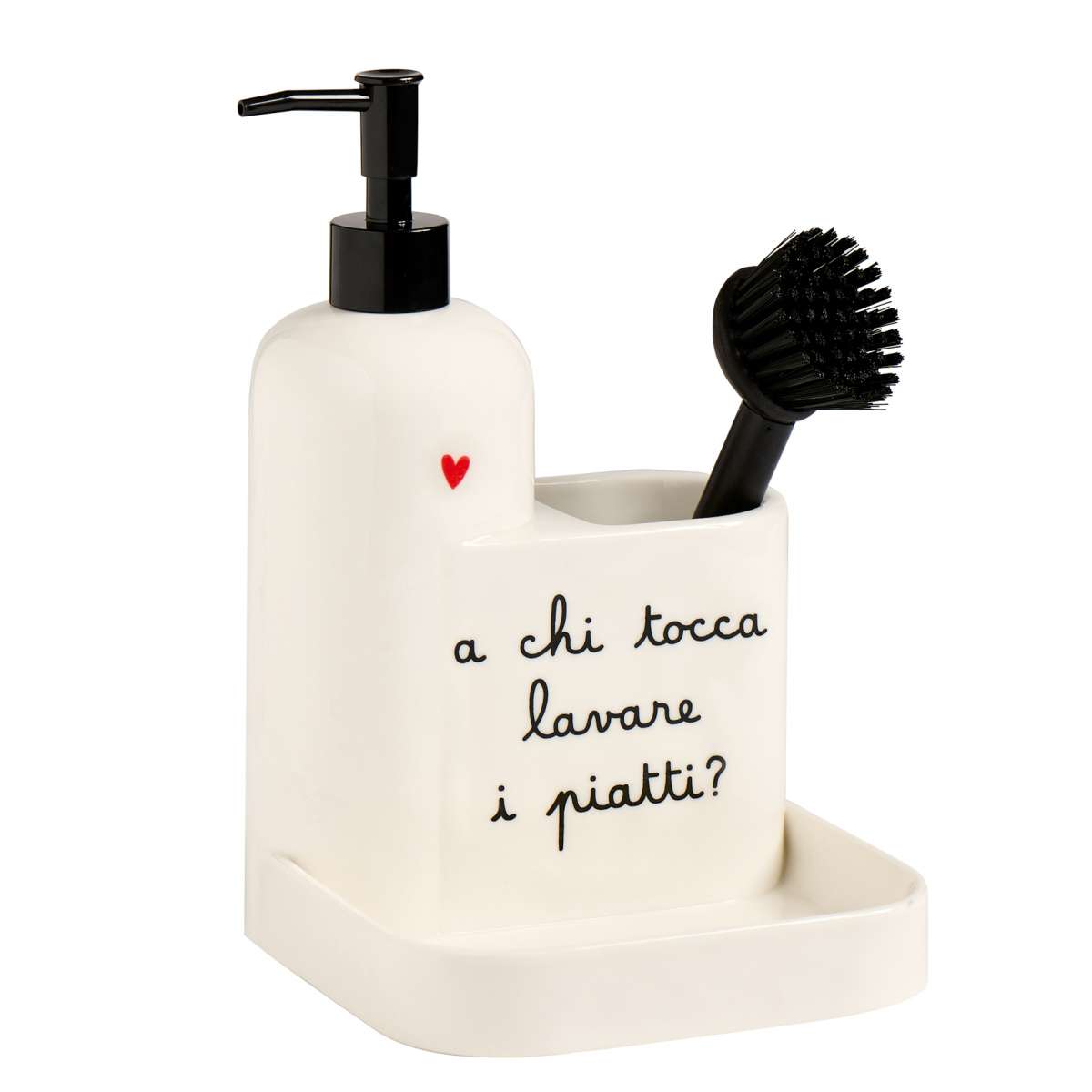 Immagine del prodotto Set Dispenser + Spazzola A Chi Tocca Lavare i Piatti | Simple Day