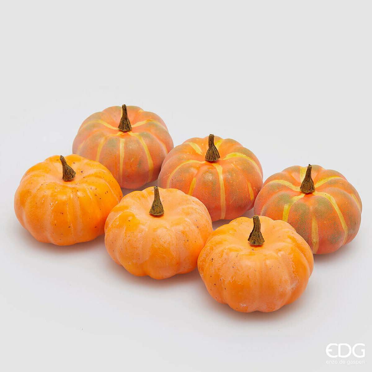 Immagine del prodotto Set 6 Zucche Decorative H 5,5 cm x 7,5 cm | EDG Enzo De Gasperi