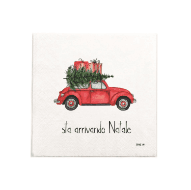 Immagine principale di Tovaglioli di Carta Sta Arrivando Natale confezione (20pz) 33x33 cm | Simple Day