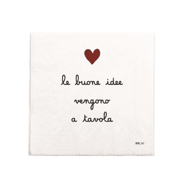 Immagine principale di Tovaglioli di Carta Le Buone Idee Vengono a Tavola  (20pz) 33x33 cm | Simple Day